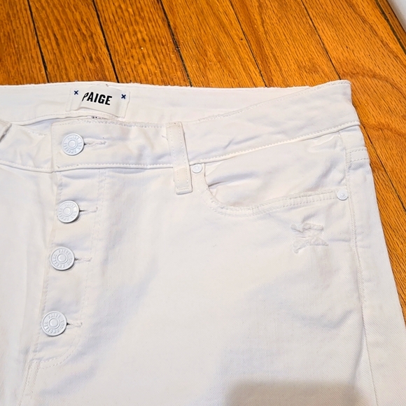 PAIGE ▪︎ Women's Cindy Crop, Raw Hem in White, Size 31, Like New - Picture 6 of 15